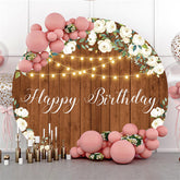 Weiß Blume Funkeln Licht Glücklich Geburtstag Runden Hintergrund